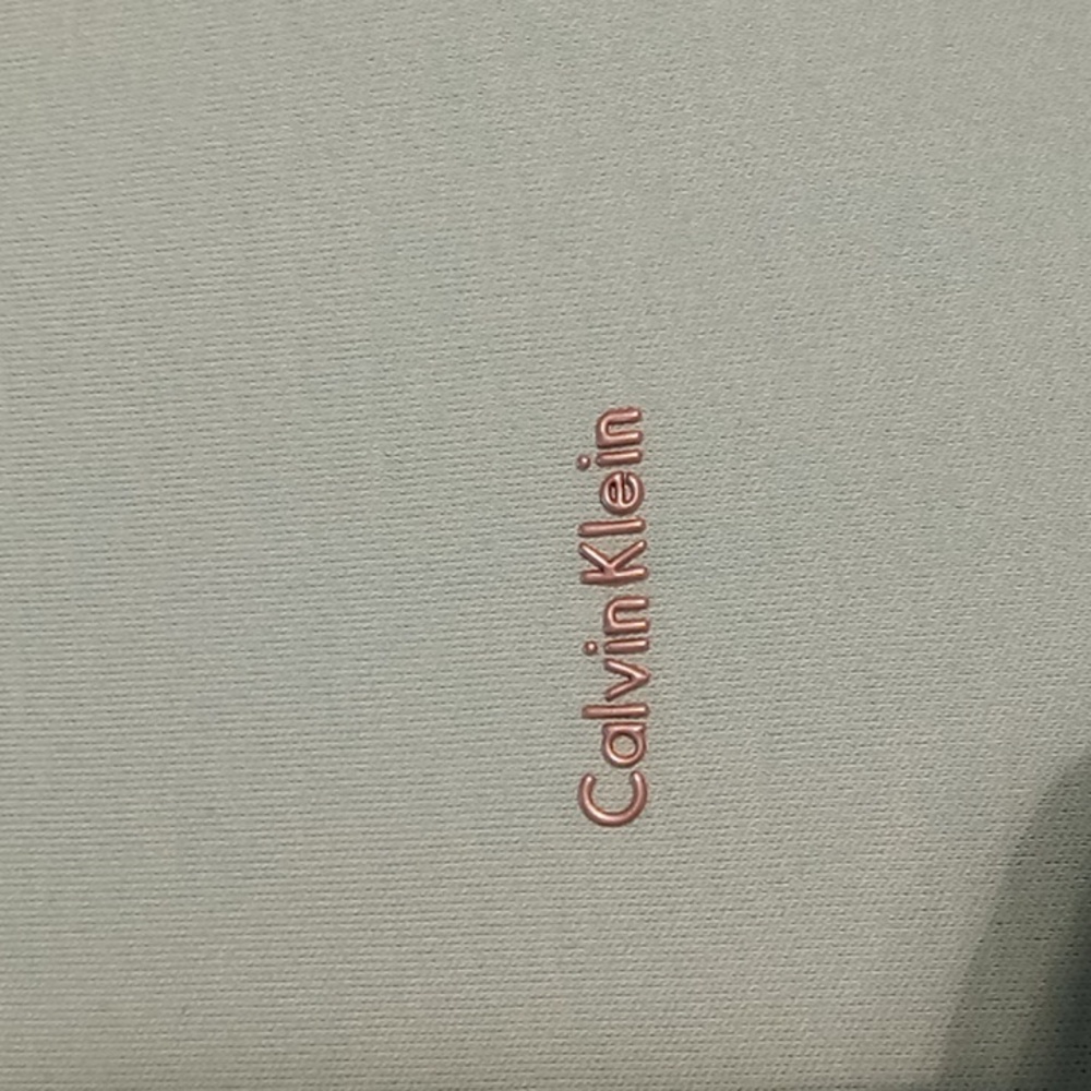Calvin Klein Liquid Touch Men's Polo Shirt 100% Cotton Size Large Sea Foam Green - Picture 5 of 11
